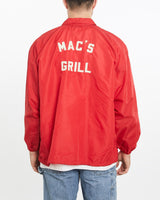 Vintage, 80s, Mac's, Grill, Coaches, Jacket, The Real Deal, size extra large, colour Red, newtown, sydney, australia, thrift store, opshop, preloved, secondhand, sustainable, retro, antique, 70s, 80s, 90s, 2000s, 00s, fashion, clothing, streetwear, trendy, garment, style, boutique, store, shop, archive, sale, cheap, best, top, Jackets