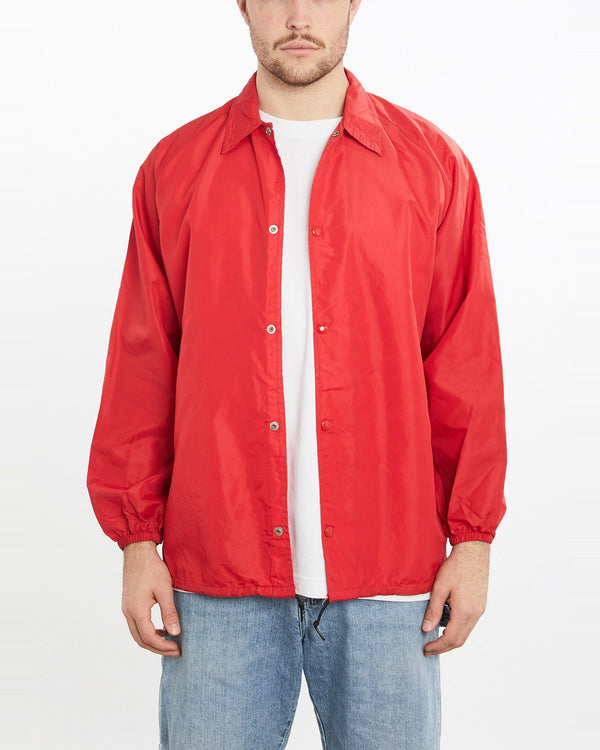 Vintage, 80s, Mac's, Grill, Coaches, Jacket, The Real Deal, size extra large, colour Red, newtown, sydney, australia, thrift store, opshop, preloved, secondhand, sustainable, retro, antique, 70s, 80s, 90s, 2000s, 00s, fashion, clothing, streetwear, trendy, garment, style, boutique, store, shop, archive, sale, cheap, best, top, Jackets