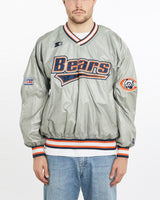 Vintage, 90s, Starter, NFL, Chicago, Bears, Pullover, Jacket, The Real Deal, size extra large, colour Grey, newtown, sydney, australia, thrift store, opshop, preloved, secondhand, sustainable, retro, antique, 70s, 80s, 90s, 2000s, 00s, fashion, clothing, streetwear, trendy, garment, style, boutique, store, shop, archive, sale, cheap, best, top, Jackets