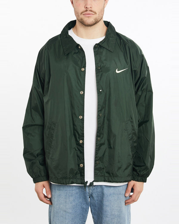 Vintage, 90s, Nike, Coaches, Jacket, The Real Deal, size extra large, colour Green, newtown, sydney, australia, thrift store, opshop, preloved, secondhand, sustainable, retro, antique, 70s, 80s, 90s, 2000s, 00s, fashion, clothing, streetwear, trendy, garment, style, boutique, store, shop, archive, sale, cheap, best, top, Jackets