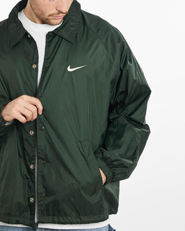 Vintage, 90s, Nike, Coaches, Jacket, The Real Deal, size extra large, colour Green, newtown, sydney, australia, thrift store, opshop, preloved, secondhand, sustainable, retro, antique, 70s, 80s, 90s, 2000s, 00s, fashion, clothing, streetwear, trendy, garment, style, boutique, store, shop, archive, sale, cheap, best, top, Jackets