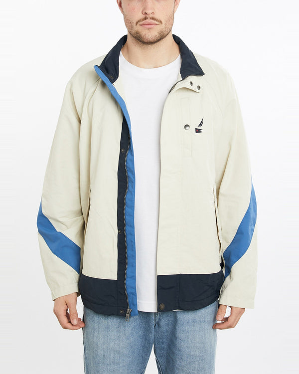 Vintage, Nautica, Sailing, Jacket, The Real Deal, size extra large, colour Beige, newtown, sydney, australia, thrift store, opshop, preloved, secondhand, sustainable, retro, antique, 70s, 80s, 90s, 2000s, 00s, fashion, clothing, streetwear, trendy, garment, style, boutique, store, shop, archive, sale, cheap, best, top, Jackets