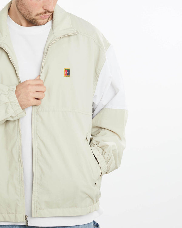 Vintage, 90s, Nike, Challenge, Court, Jacket, The Real Deal, size extra large, colour Beige, newtown, sydney, australia, thrift store, opshop, preloved, secondhand, sustainable, retro, antique, 70s, 80s, 90s, 2000s, 00s, fashion, clothing, streetwear, trendy, garment, style, boutique, store, shop, archive, sale, cheap, best, top, Jackets