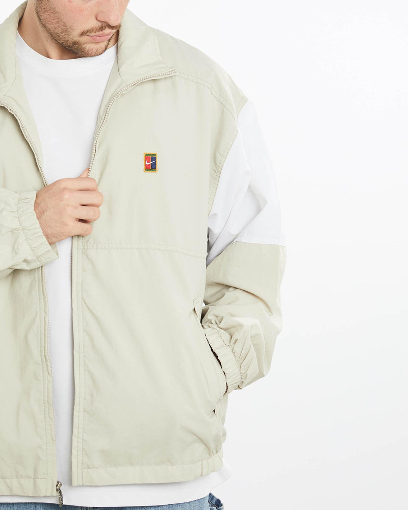 Vintage, 90s, Nike, Challenge, Court, Jacket, The Real Deal, size extra large, colour Beige, newtown, sydney, australia, thrift store, opshop, preloved, secondhand, sustainable, retro, antique, 70s, 80s, 90s, 2000s, 00s, fashion, clothing, streetwear, trendy, garment, style, boutique, store, shop, archive, sale, cheap, best, top, Jackets