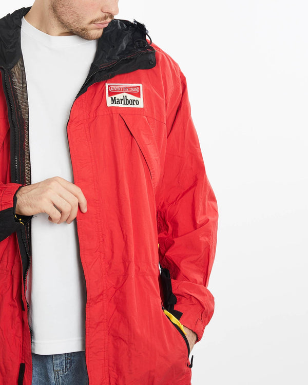 Vintage, 90s, Marlboro, Cigarettes, Jacket, The Real Deal, size extra large, colour Red, newtown, sydney, australia, thrift store, opshop, preloved, secondhand, sustainable, retro, antique, 70s, 80s, 90s, 2000s, 00s, fashion, clothing, streetwear, trendy, garment, style, boutique, store, shop, archive, sale, cheap, best, top, Jackets