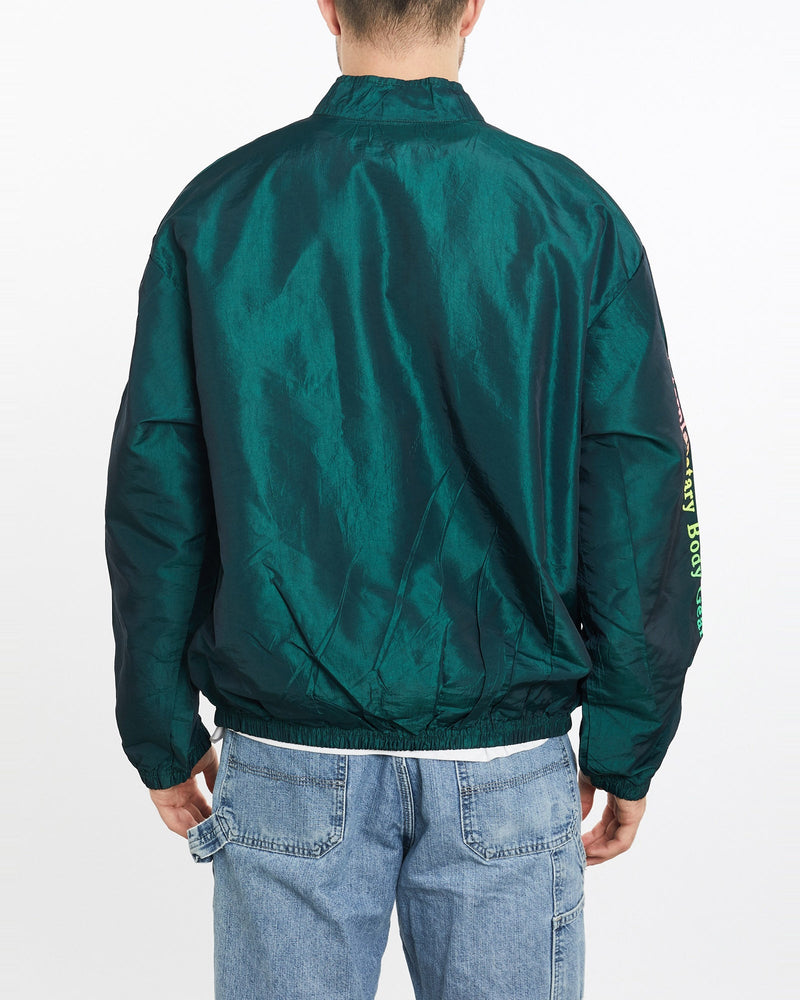Vintage, 90s, Surf, Style, Windbreaker, Jacket, The Real Deal, size extra large, colour Green, newtown, sydney, australia, thrift store, opshop, preloved, secondhand, sustainable, retro, antique, 70s, 80s, 90s, 2000s, 00s, fashion, clothing, streetwear, trendy, garment, style, boutique, store, shop, archive, sale, cheap, best, top, Jackets