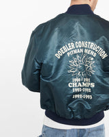 Vintage, 90s, Bowling, Champs, Satin, Bomber, Jacket, The Real Deal, size extra large, colour Blue, newtown, sydney, australia, thrift store, opshop, preloved, secondhand, sustainable, retro, antique, 70s, 80s, 90s, 2000s, 00s, fashion, clothing, streetwear, trendy, garment, style, boutique, store, shop, archive, sale, cheap, best, top, Jackets