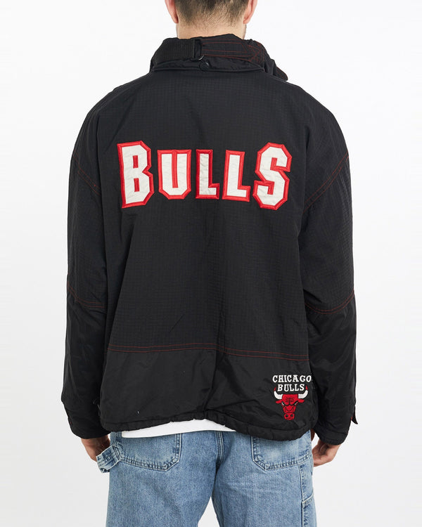 Vintage, 90s, Champion, Chicago, Bulls, Jacket, The Real Deal, size extra large, colour Black, newtown, sydney, australia, thrift store, opshop, preloved, secondhand, sustainable, retro, antique, 70s, 80s, 90s, 2000s, 00s, fashion, clothing, streetwear, trendy, garment, style, boutique, store, shop, archive, sale, cheap, best, top, Jackets