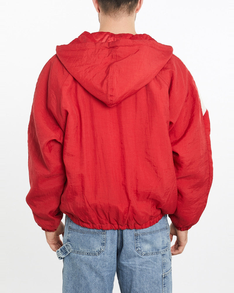 Vintage, 90s, Reebok, Windbreaker, Jacket, The Real Deal, size extra large, colour Red, newtown, sydney, australia, thrift store, opshop, preloved, secondhand, sustainable, retro, antique, 70s, 80s, 90s, 2000s, 00s, fashion, clothing, streetwear, trendy, garment, style, boutique, store, shop, archive, sale, cheap, best, top, Jackets