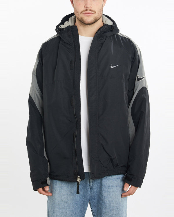 Vintage, Nike, Tech, Jacket, The Real Deal, size extra large, colour Black, newtown, sydney, australia, thrift store, opshop, preloved, secondhand, sustainable, retro, antique, 70s, 80s, 90s, 2000s, 00s, fashion, clothing, streetwear, trendy, garment, style, boutique, store, shop, archive, sale, cheap, best, top, Jackets