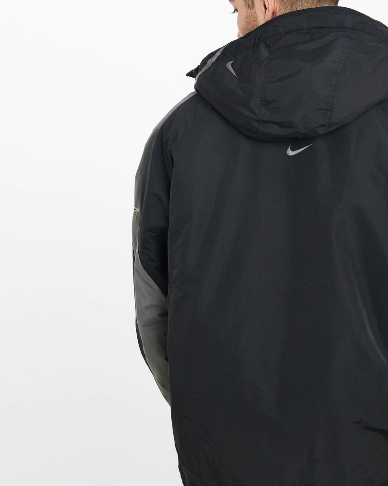 Vintage, Nike, Tech, Jacket, The Real Deal, size extra large, colour Black, newtown, sydney, australia, thrift store, opshop, preloved, secondhand, sustainable, retro, antique, 70s, 80s, 90s, 2000s, 00s, fashion, clothing, streetwear, trendy, garment, style, boutique, store, shop, archive, sale, cheap, best, top, Jackets