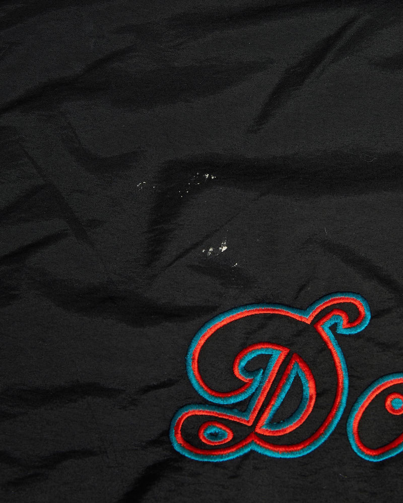 Vintage, 90s, Starter, NFL, Miami, Dolphins, Jacket, The Real Deal, size extra large, colour Black, newtown, sydney, australia, thrift store, opshop, preloved, secondhand, sustainable, retro, antique, 70s, 80s, 90s, 2000s, 00s, fashion, clothing, streetwear, trendy, garment, style, boutique, store, shop, archive, sale, cheap, best, top, Jackets