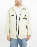 Vintage, 90s, Daffy, Duck, Jacket, The Real Deal, size extra large, colour White, newtown, sydney, australia, thrift store, opshop, preloved, secondhand, sustainable, retro, antique, 70s, 80s, 90s, 2000s, 00s, fashion, clothing, streetwear, trendy, garment, style, boutique, store, shop, archive, sale, cheap, best, top, Jackets