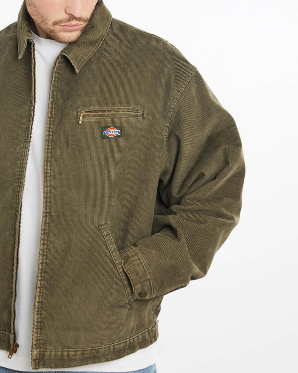 Vintage, 90s, Dickies, Corduroy, Jacket, The Real Deal, size extra large, colour Beige, newtown, sydney, australia, thrift store, opshop, preloved, secondhand, sustainable, retro, antique, 70s, 80s, 90s, 2000s, 00s, fashion, clothing, streetwear, trendy, garment, style, boutique, store, shop, archive, sale, cheap, best, top, Jackets