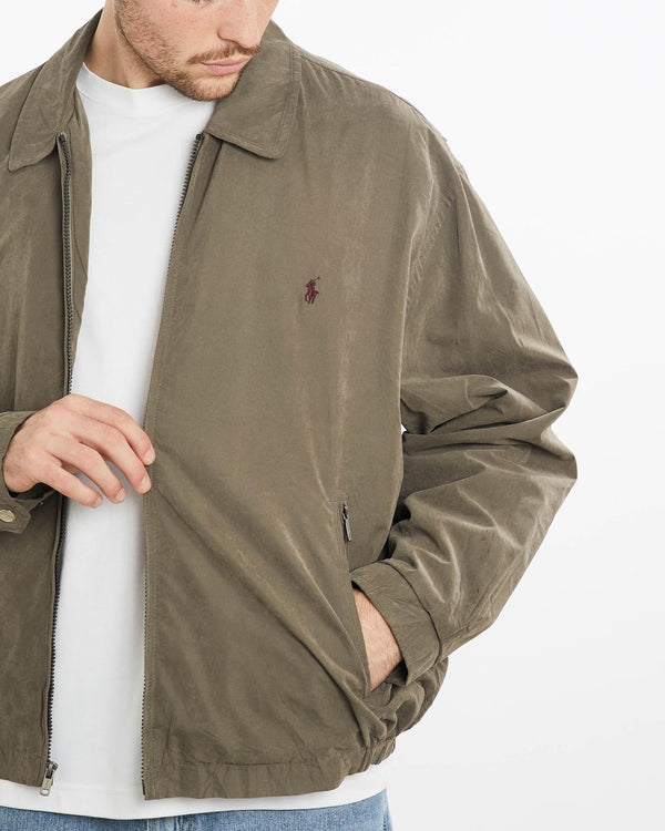 Vintage, 90s, Polo, Ralph, Lauren, Harrington, Jacket, The Real Deal, size extra large, colour Beige, newtown, sydney, australia, thrift store, opshop, preloved, secondhand, sustainable, retro, antique, 70s, 80s, 90s, 2000s, 00s, fashion, clothing, streetwear, trendy, garment, style, boutique, store, shop, archive, sale, cheap, best, top, Jackets