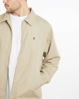 Vintage, 90s, Polo, Ralph, Lauren, Harrington, Jacket, The Real Deal, size extra large, colour Beige, newtown, sydney, australia, thrift store, opshop, preloved, secondhand, sustainable, retro, antique, 70s, 80s, 90s, 2000s, 00s, fashion, clothing, streetwear, trendy, garment, style, boutique, store, shop, archive, sale, cheap, best, top, Jackets