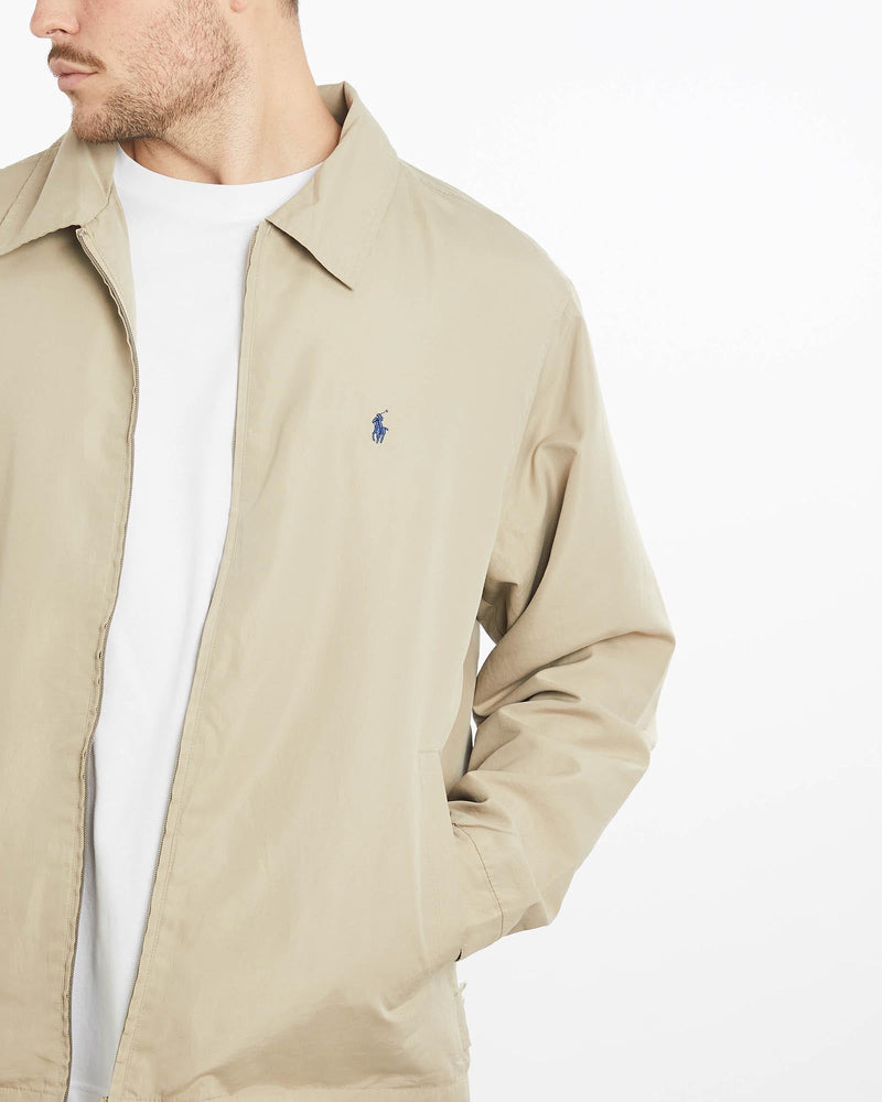 Vintage, 90s, Polo, Ralph, Lauren, Harrington, Jacket, The Real Deal, size extra large, colour Beige, newtown, sydney, australia, thrift store, opshop, preloved, secondhand, sustainable, retro, antique, 70s, 80s, 90s, 2000s, 00s, fashion, clothing, streetwear, trendy, garment, style, boutique, store, shop, archive, sale, cheap, best, top, Jackets