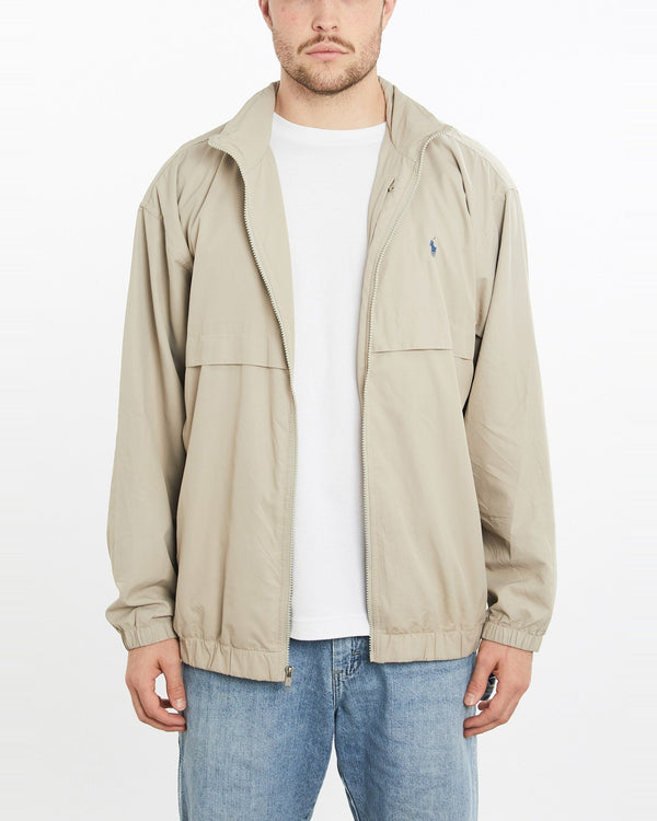 Vintage, 90s, Polo, Ralph, Lauren, Harrington, Jacket, The Real Deal, size extra large, colour Beige, newtown, sydney, australia, thrift store, opshop, preloved, secondhand, sustainable, retro, antique, 70s, 80s, 90s, 2000s, 00s, fashion, clothing, streetwear, trendy, garment, style, boutique, store, shop, archive, sale, cheap, best, top, Jackets