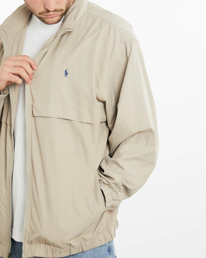 Vintage, 90s, Polo, Ralph, Lauren, Harrington, Jacket, The Real Deal, size extra large, colour Beige, newtown, sydney, australia, thrift store, opshop, preloved, secondhand, sustainable, retro, antique, 70s, 80s, 90s, 2000s, 00s, fashion, clothing, streetwear, trendy, garment, style, boutique, store, shop, archive, sale, cheap, best, top, Jackets