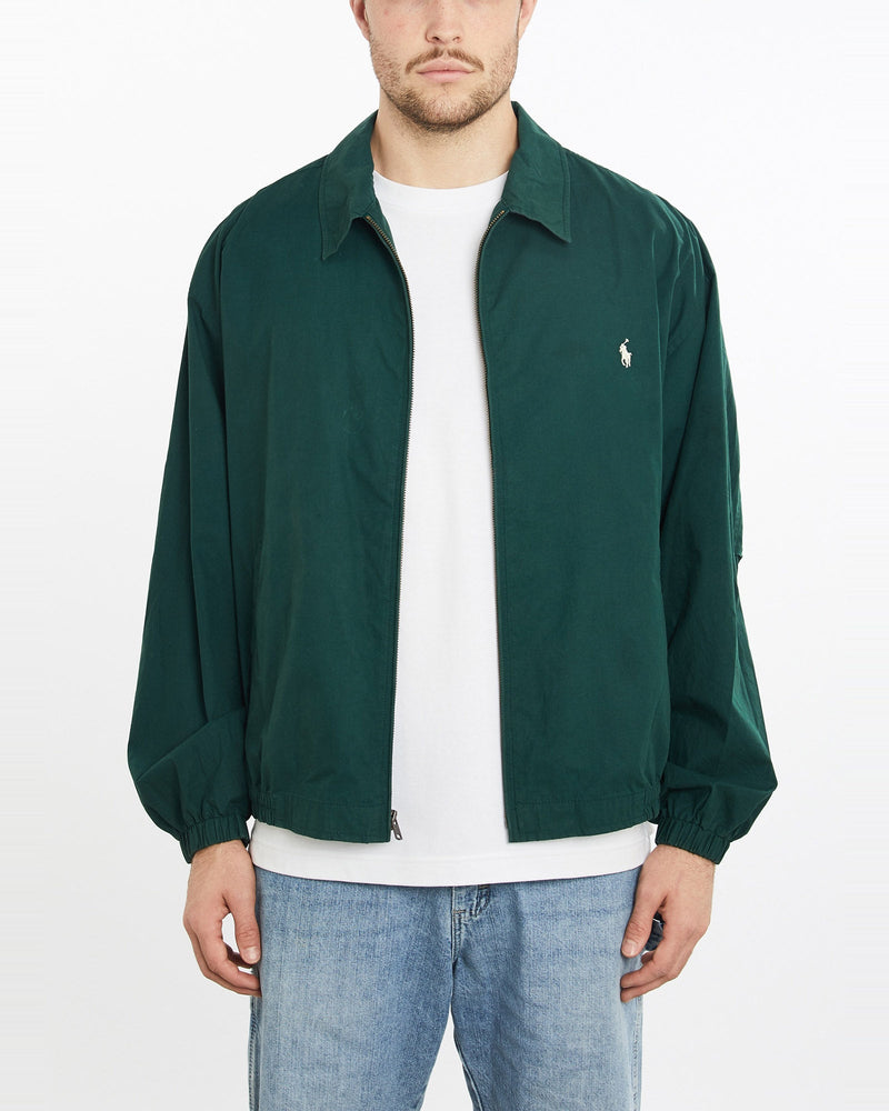 Vintage, 90s, Polo, Ralph, Lauren, Harrington, Jacket, The Real Deal, size extra large, colour Green, newtown, sydney, australia, thrift store, opshop, preloved, secondhand, sustainable, retro, antique, 70s, 80s, 90s, 2000s, 00s, fashion, clothing, streetwear, trendy, garment, style, boutique, store, shop, archive, sale, cheap, best, top, Jackets