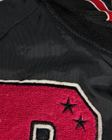 Vintage, 90s, Black, Hawk, Warriors, Bomber, Jacket, The Real Deal, size extra large, colour Black, newtown, sydney, australia, thrift store, opshop, preloved, secondhand, sustainable, retro, antique, 70s, 80s, 90s, 2000s, 00s, fashion, clothing, streetwear, trendy, garment, style, boutique, store, shop, archive, sale, cheap, best, top, Jackets