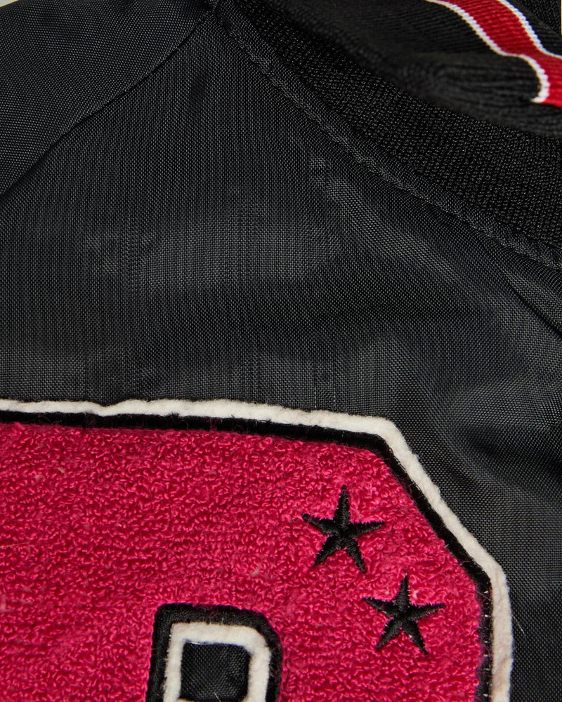 Vintage, 90s, Black, Hawk, Warriors, Bomber, Jacket, The Real Deal, size extra large, colour Black, newtown, sydney, australia, thrift store, opshop, preloved, secondhand, sustainable, retro, antique, 70s, 80s, 90s, 2000s, 00s, fashion, clothing, streetwear, trendy, garment, style, boutique, store, shop, archive, sale, cheap, best, top, Jackets