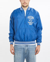 Vintage, 80s, Baseball, Camp, Pullover, Jacket, The Real Deal, size large, colour Blue, newtown, sydney, australia, thrift store, opshop, preloved, secondhand, sustainable, retro, antique, 70s, 80s, 90s, 2000s, 00s, fashion, clothing, streetwear, trendy, garment, style, boutique, store, shop, archive, sale, cheap, best, top, Jackets