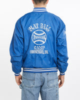 Vintage, 80s, Baseball, Camp, Pullover, Jacket, The Real Deal, size large, colour Blue, newtown, sydney, australia, thrift store, opshop, preloved, secondhand, sustainable, retro, antique, 70s, 80s, 90s, 2000s, 00s, fashion, clothing, streetwear, trendy, garment, style, boutique, store, shop, archive, sale, cheap, best, top, Jackets