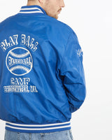 Vintage, 80s, Baseball, Camp, Pullover, Jacket, The Real Deal, size large, colour Blue, newtown, sydney, australia, thrift store, opshop, preloved, secondhand, sustainable, retro, antique, 70s, 80s, 90s, 2000s, 00s, fashion, clothing, streetwear, trendy, garment, style, boutique, store, shop, archive, sale, cheap, best, top, Jackets
