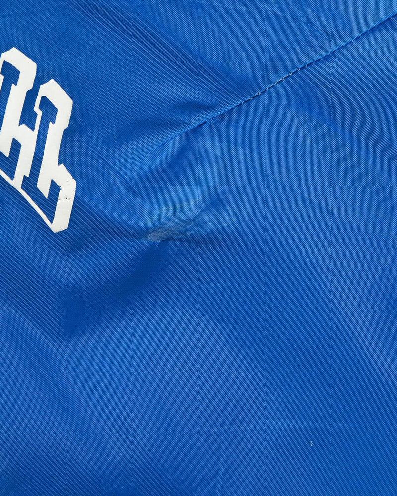 Vintage, 80s, Baseball, Camp, Pullover, Jacket, The Real Deal, size large, colour Blue, newtown, sydney, australia, thrift store, opshop, preloved, secondhand, sustainable, retro, antique, 70s, 80s, 90s, 2000s, 00s, fashion, clothing, streetwear, trendy, garment, style, boutique, store, shop, archive, sale, cheap, best, top, Jackets