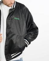 Vintage, 80s, Satin, Bomber, Jacket, The Real Deal, size extra large, colour Black, newtown, sydney, australia, thrift store, opshop, preloved, secondhand, sustainable, retro, antique, 70s, 80s, 90s, 2000s, 00s, fashion, clothing, streetwear, trendy, garment, style, boutique, store, shop, archive, sale, cheap, best, top, Jackets