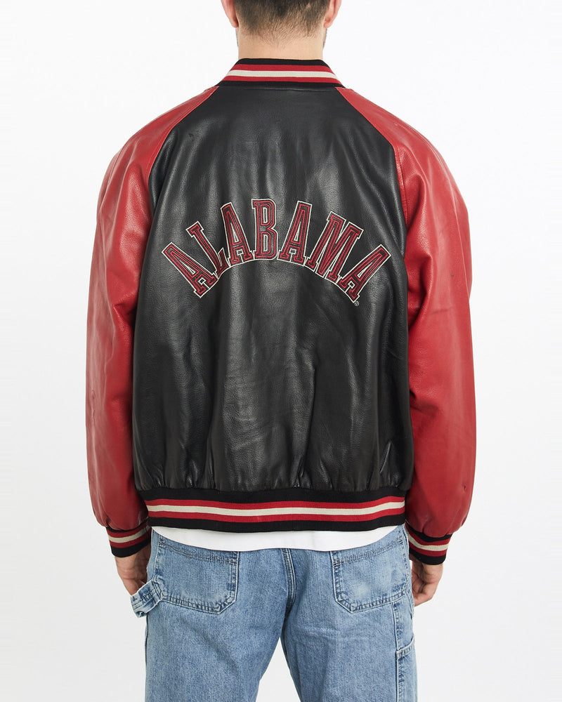 Vintage, 90s, NCAA, Alabama, Crimson, Tide, Varsity, Jacket, The Real Deal, size extra large, colour Multicolour, newtown, sydney, australia, thrift store, opshop, preloved, secondhand, sustainable, retro, antique, 70s, 80s, 90s, 2000s, 00s, fashion, clothing, streetwear, trendy, garment, style, boutique, store, shop, archive, sale, cheap, best, top, Jackets