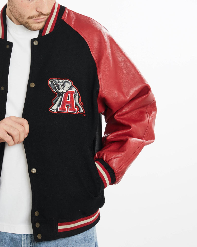 Vintage, 90s, NCAA, Alabama, Crimson, Tide, Varsity, Jacket, The Real Deal, size extra large, colour Multicolour, newtown, sydney, australia, thrift store, opshop, preloved, secondhand, sustainable, retro, antique, 70s, 80s, 90s, 2000s, 00s, fashion, clothing, streetwear, trendy, garment, style, boutique, store, shop, archive, sale, cheap, best, top, Jackets