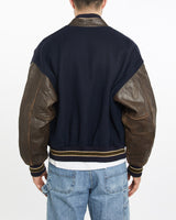 Vintage, 90s, Varsity, Jacket, The Real Deal, size extra large, colour Navy, newtown, sydney, australia, thrift store, opshop, preloved, secondhand, sustainable, retro, antique, 70s, 80s, 90s, 2000s, 00s, fashion, clothing, streetwear, trendy, garment, style, boutique, store, shop, archive, sale, cheap, best, top, Jackets