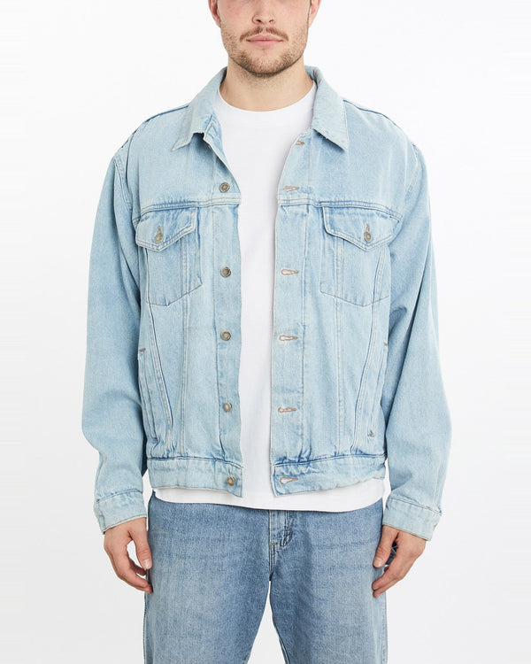 Vintage, Wrangler, Denim, Jacket, The Real Deal, size extra large, colour Blue, newtown, sydney, australia, thrift store, opshop, preloved, secondhand, sustainable, retro, antique, 70s, 80s, 90s, 2000s, 00s, fashion, clothing, streetwear, trendy, garment, style, boutique, store, shop, archive, sale, cheap, best, top, Jackets