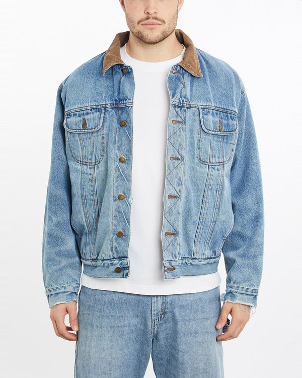 Vintage, 90s, Wrangler, Sherpa, Lined, Denim, Jacket, The Real Deal, size extra large, colour Blue, newtown, sydney, australia, thrift store, opshop, preloved, secondhand, sustainable, retro, antique, 70s, 80s, 90s, 2000s, 00s, fashion, clothing, streetwear, trendy, garment, style, boutique, store, shop, archive, sale, cheap, best, top, Jackets