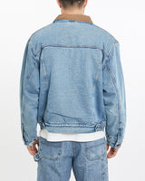 Vintage, 90s, Wrangler, Sherpa, Lined, Denim, Jacket, The Real Deal, size extra large, colour Blue, newtown, sydney, australia, thrift store, opshop, preloved, secondhand, sustainable, retro, antique, 70s, 80s, 90s, 2000s, 00s, fashion, clothing, streetwear, trendy, garment, style, boutique, store, shop, archive, sale, cheap, best, top, Jackets