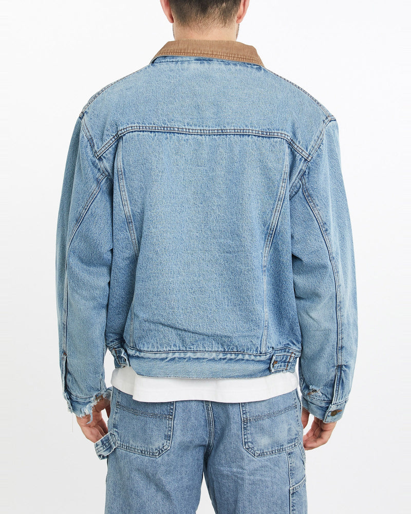 Vintage, 90s, Wrangler, Sherpa, Lined, Denim, Jacket, The Real Deal, size extra large, colour Blue, newtown, sydney, australia, thrift store, opshop, preloved, secondhand, sustainable, retro, antique, 70s, 80s, 90s, 2000s, 00s, fashion, clothing, streetwear, trendy, garment, style, boutique, store, shop, archive, sale, cheap, best, top, Jackets