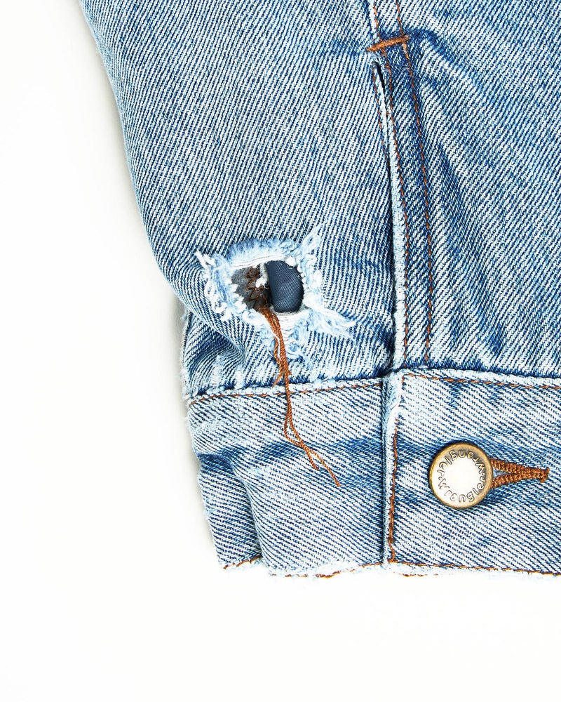 Vintage, 90s, Wrangler, Sherpa, Lined, Denim, Jacket, The Real Deal, size extra large, colour Blue, newtown, sydney, australia, thrift store, opshop, preloved, secondhand, sustainable, retro, antique, 70s, 80s, 90s, 2000s, 00s, fashion, clothing, streetwear, trendy, garment, style, boutique, store, shop, archive, sale, cheap, best, top, Jackets