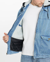 Vintage, Wrangler, Sherpa, Lined, Jacket, The Real Deal, size extra large, colour Blue, newtown, sydney, australia, thrift store, opshop, preloved, secondhand, sustainable, retro, antique, 70s, 80s, 90s, 2000s, 00s, fashion, clothing, streetwear, trendy, garment, style, boutique, store, shop, archive, sale, cheap, best, top, Jackets