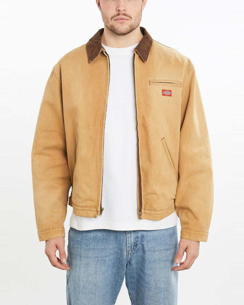 Vintage, 90s, Dickies, Detroit', Jacket, The Real Deal, size extra large, colour Beige, newtown, sydney, australia, thrift store, opshop, preloved, secondhand, sustainable, retro, antique, 70s, 80s, 90s, 2000s, 00s, fashion, clothing, streetwear, trendy, garment, style, boutique, store, shop, archive, sale, cheap, best, top, Jackets