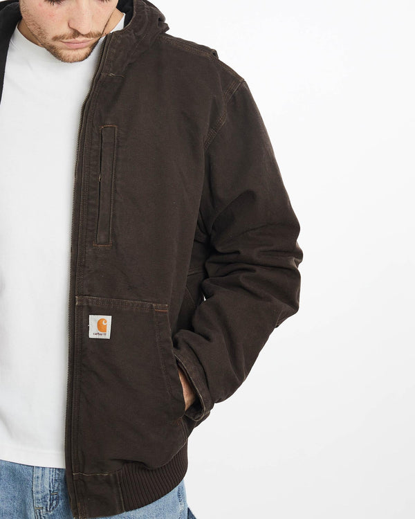 Vintage, Carhartt, Active', Jacket, The Real Deal, size extra large, colour Brown, newtown, sydney, australia, thrift store, opshop, preloved, secondhand, sustainable, retro, antique, 70s, 80s, 90s, 2000s, 00s, fashion, clothing, streetwear, trendy, garment, style, boutique, store, shop, archive, sale, cheap, best, top, Jackets