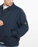 Vintage, 90s, Mechanic, Jacket, The Real Deal, size double extra large, colour Navy, newtown, sydney, australia, thrift store, opshop, preloved, secondhand, sustainable, retro, antique, 70s, 80s, 90s, 2000s, 00s, fashion, clothing, streetwear, trendy, garment, style, boutique, store, shop, archive, sale, cheap, best, top, Jackets