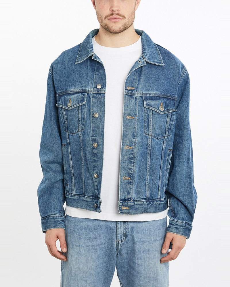 Vintage, 90s, Wrangler, Denim, Jacket, The Real Deal, size extra large, colour Blue, newtown, sydney, australia, thrift store, opshop, preloved, secondhand, sustainable, retro, antique, 70s, 80s, 90s, 2000s, 00s, fashion, clothing, streetwear, trendy, garment, style, boutique, store, shop, archive, sale, cheap, best, top, Jackets