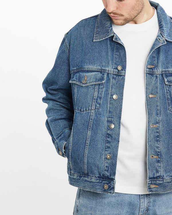 Vintage, 90s, Wrangler, Denim, Jacket, The Real Deal, size extra large, colour Blue, newtown, sydney, australia, thrift store, opshop, preloved, secondhand, sustainable, retro, antique, 70s, 80s, 90s, 2000s, 00s, fashion, clothing, streetwear, trendy, garment, style, boutique, store, shop, archive, sale, cheap, best, top, Jackets