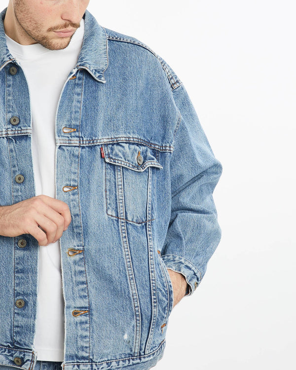 Vintage, 90s, Levi's, Denim, Jacket, The Real Deal, size extra large, colour Blue, newtown, sydney, australia, thrift store, opshop, preloved, secondhand, sustainable, retro, antique, 70s, 80s, 90s, 2000s, 00s, fashion, clothing, streetwear, trendy, garment, style, boutique, store, shop, archive, sale, cheap, best, top, Jackets