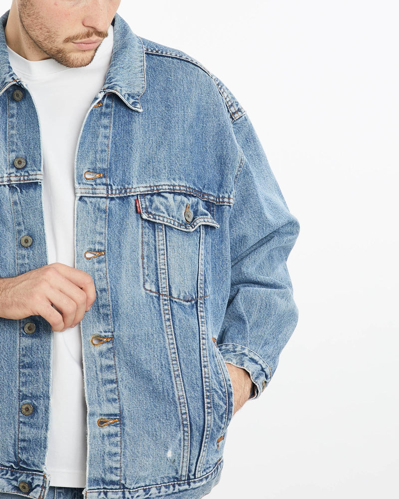 Vintage, 90s, Levi's, Denim, Jacket, The Real Deal, size extra large, colour Blue, newtown, sydney, australia, thrift store, opshop, preloved, secondhand, sustainable, retro, antique, 70s, 80s, 90s, 2000s, 00s, fashion, clothing, streetwear, trendy, garment, style, boutique, store, shop, archive, sale, cheap, best, top, Jackets