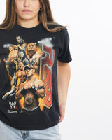 Vintage, WWE, RAW, Wrestling, Tee, The Real Deal, size extra small, colour Black, newtown, sydney, australia, thrift store, opshop, preloved, secondhand, sustainable, retro, antique, 70s, 80s, 90s, 2000s, 00s, fashion, clothing, streetwear, trendy, garment, style, boutique, store, shop, archive, sale, cheap, best, top, T-Shirts