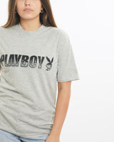 Vintage, 90s, Playboy, Tee, The Real Deal, size extra small, colour Grey, newtown, sydney, australia, thrift store, opshop, preloved, secondhand, sustainable, retro, antique, 70s, 80s, 90s, 2000s, 00s, fashion, clothing, streetwear, trendy, garment, style, boutique, store, shop, archive, sale, cheap, best, top, T-Shirts