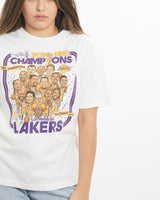 Vintage, NBA, Los, Angeles, Lakers, Tee, The Real Deal, size extra small, colour White, newtown, sydney, australia, thrift store, opshop, preloved, secondhand, sustainable, retro, antique, 70s, 80s, 90s, 2000s, 00s, fashion, clothing, streetwear, trendy, garment, style, boutique, store, shop, archive, sale, cheap, best, top, T-Shirts